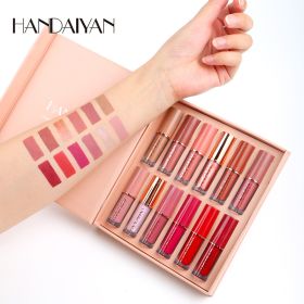 12Color Matte Liquid Lipstick Kit Non Stick Cup Waterproof Lip Gloss Long Lasting Korean Cosmetics Makeup For Women