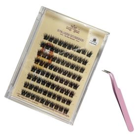 3D Self-Adhesive False Eyelashes (8 Rows) with Tweezers - Natural & Voluminous Look, Beginner-Friendly, Long-Lasting Hold
