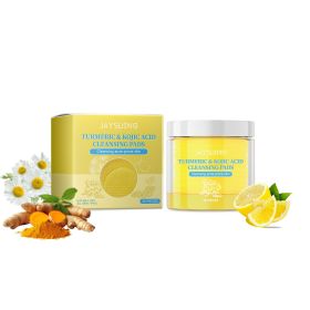 Jaysuing Curic Acid Turmeric Cotton Tablet Gently Cleanses Skin Exfoliation With Gentle, Clear And Soothing Skin Cleansing Pad