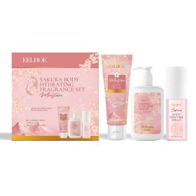 EELHOE Cherry Blossom Body Care Set, Gentle Cleansing Water Moisturizing And Nourishing Skin Fragrance
