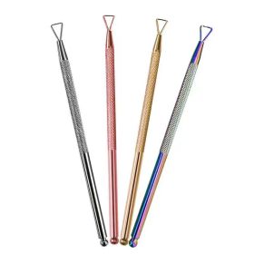 Nail Art Stainless Steel Double Headed Nail Remover, Nail Exfoliating, Dead Skin Removal, Nail Polish And Adhesive Trimming (Option: Nail trimming tool)