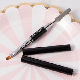 Manicure Double Head Phototherapy Brush Set (Color: BLACK)