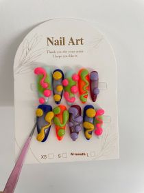 Colorful Elegant High-grade White Hand-worn Armor (Option: Long Almond-XS)